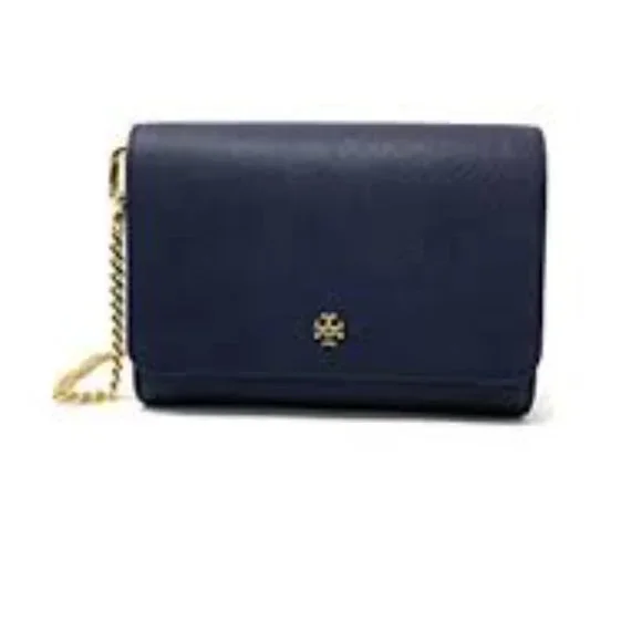 Tory Burch Navy Blue Flap Crossbody with Gold Hardware NWT - Picture 2 of 5